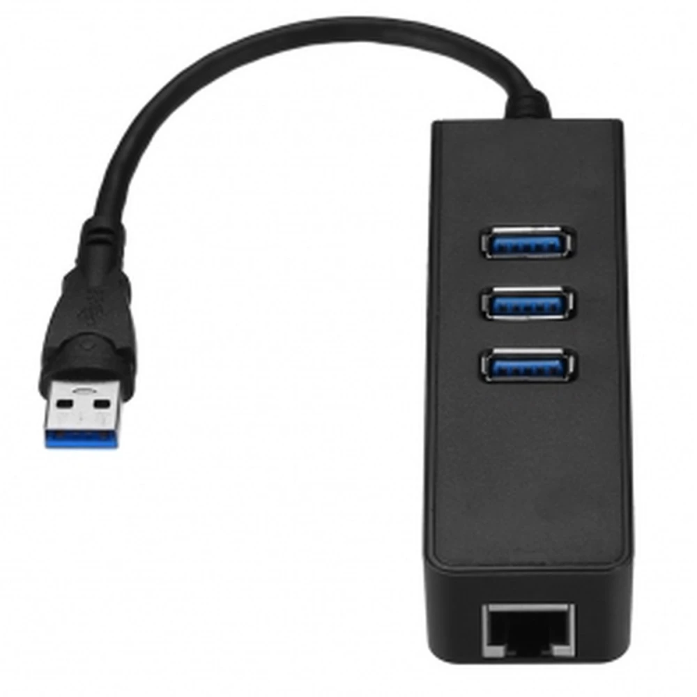 3 USB 3.0 porti ja Gigabit Ethernet RJ45 adapter PC ja Mac jaoks