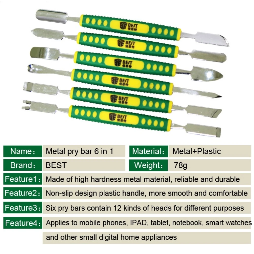 Herramientas de acero inoxidable del kit Best 6pc para reparación de dispositivos