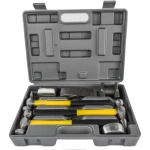 7-osaline plekitööriistade ja alasi komplekt klaaskiust käepidemega