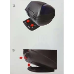 Baúl portacascos motocicleta para 1 casco negro
