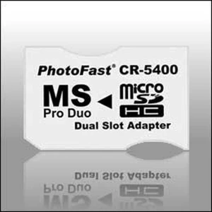 2xMicroSDHC adapter MS Pro Duo jaoks topeltslotiga MicroSDHC kaartidele