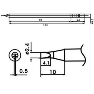 Aoyue LF-24D jootekolbi otsik koos takistiga jootmisjaamadele