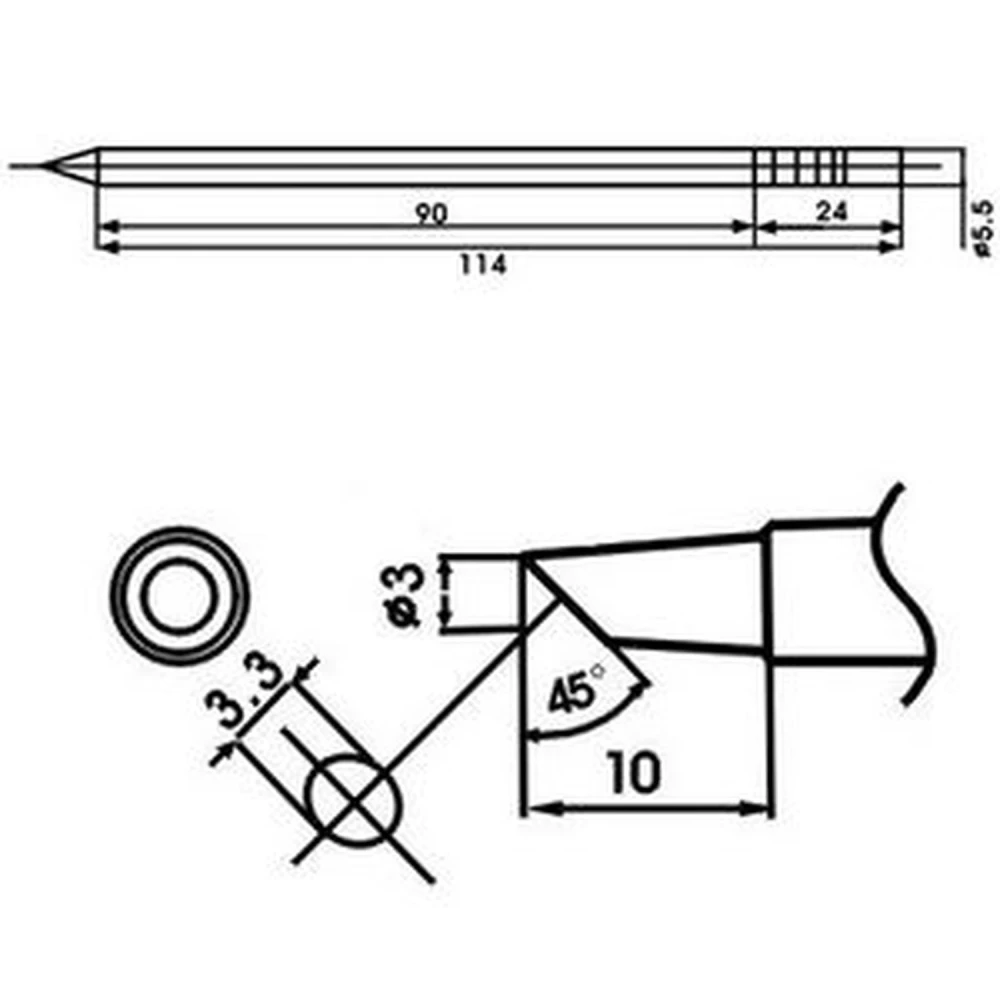 Aoyue LF-3BC jootekolvi otsik koos takistiga jootmisjaamadele