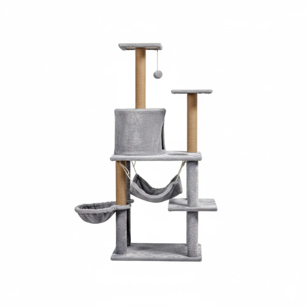 Kassipuu 125 cm hamaka, koopa ja sisalpulkadega