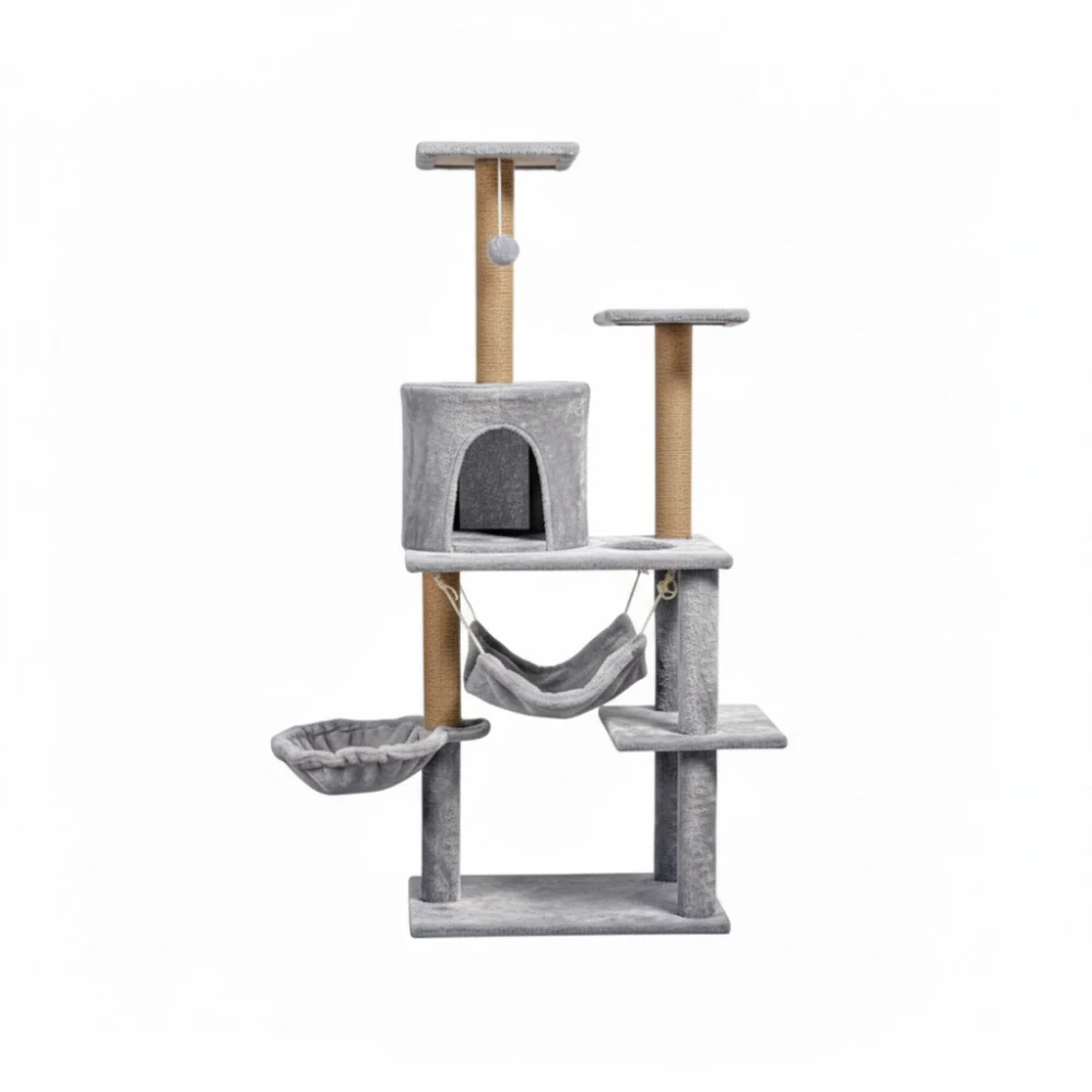 Kassipuu 125 cm hamaka, koopa ja sisalpulkadega