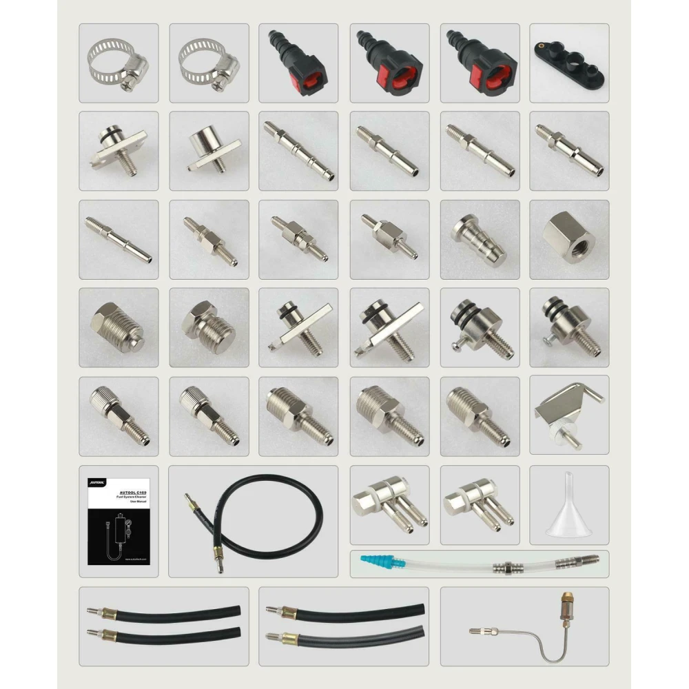 AUTOOL C100 bensiinisissepritse puhasti adapteritega autole