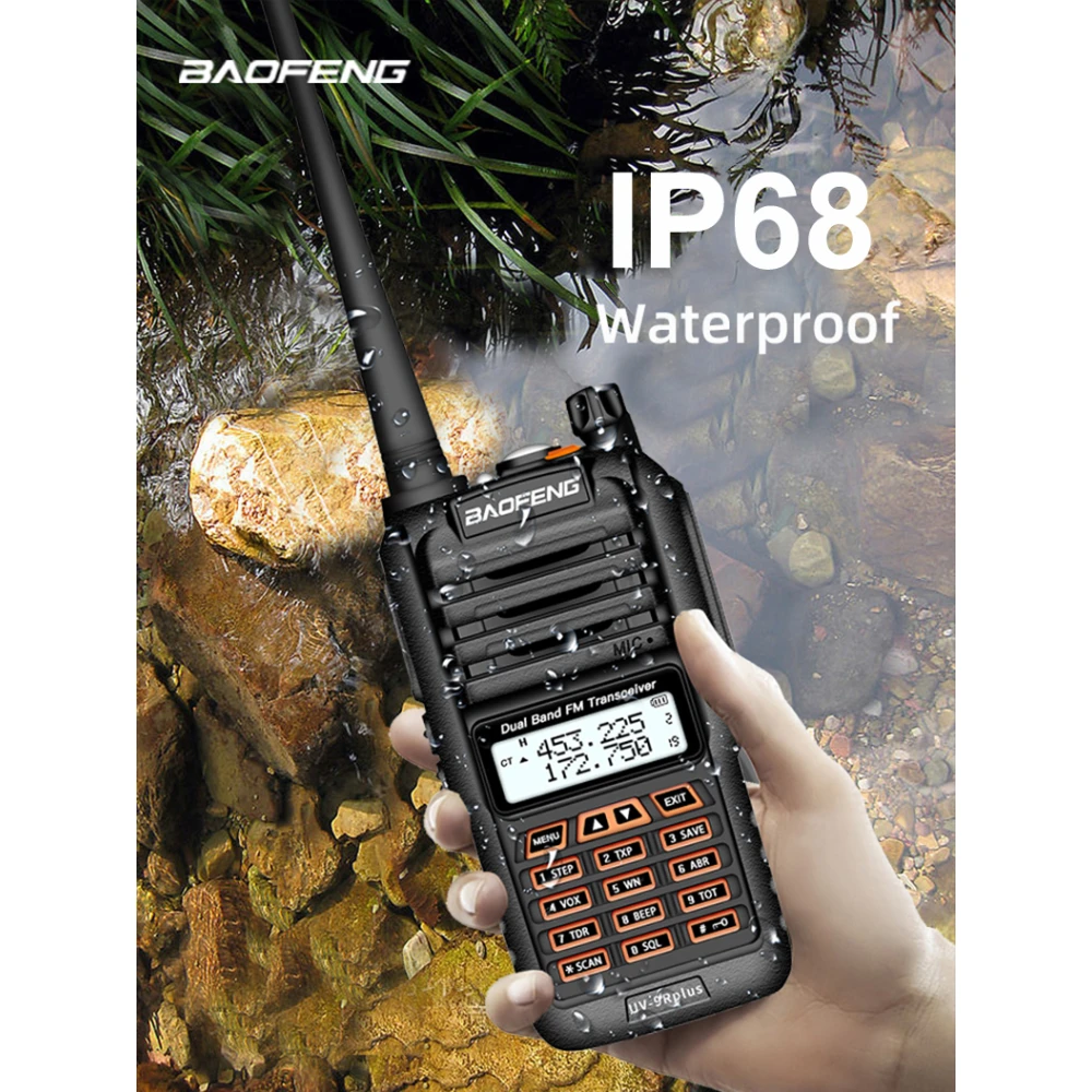 Baofeng UV9R Plus pikamaa walkie-talkie 160 kanaliga VHF/UHF