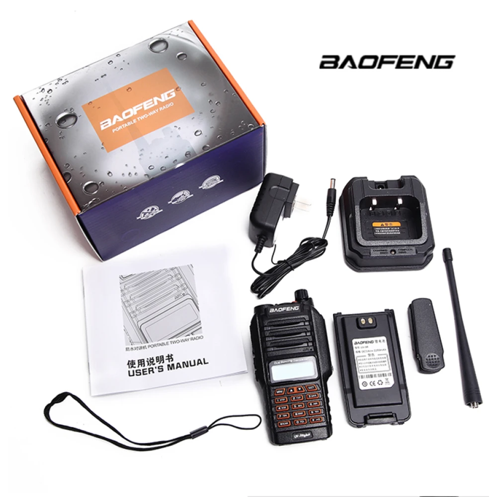 Baofeng UV9R Plus pikamaa walkie-talkie 160 kanaliga VHF/UHF