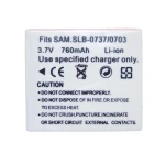 Samsung SB-L0737 ühilduv aku Samsung digikaameratele