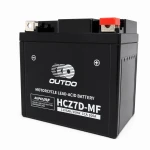 Mootorratta aku AGM 12V 6Ah OUTDO HCZ7D-MF - Ühilduv Yuasa YTZ7S-BS / GTZ7S / ETZ7S