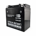 Mootorratta Aku AGM 12V 12Ah OUTDO UTX14-BS(MF) - Ühilduv Yuasa YTX14-BS / GTX14-BS / ETX14-BS