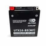 Mootorratta Aku AGM 12V 14Ah OUTDO UTX16-BS(MF) - Ühilduv Yuasa YTX16-BS / GTX16-BS / ETX16-BS / 16-B