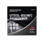 Mootorratta aku AGM 12V 5Ah OUTDO UTX5L-BS(MF) - Ühilduv Yuasa YTX5L-BS / GTX5L-BS / ETX5L-BS