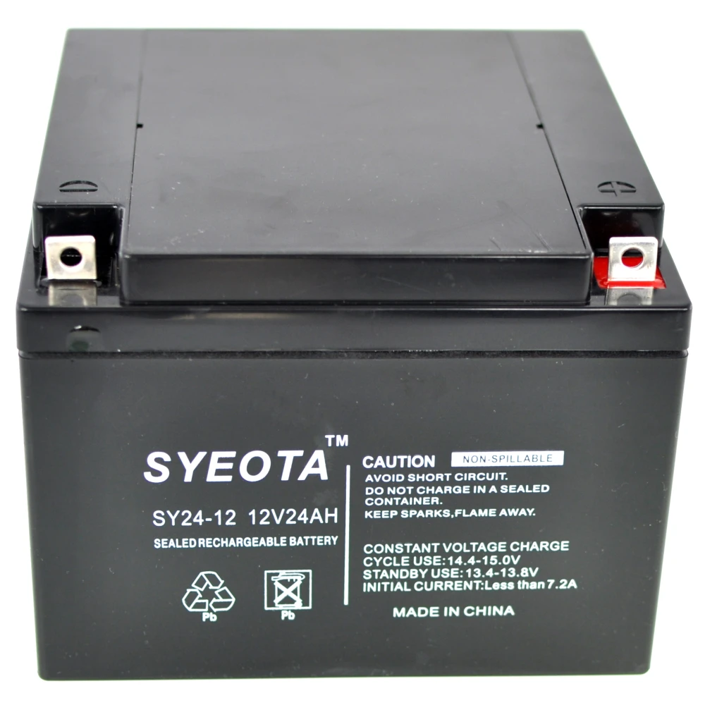 Bateria plomo sellada SY24-12 12V 24Ah recargable en detalle