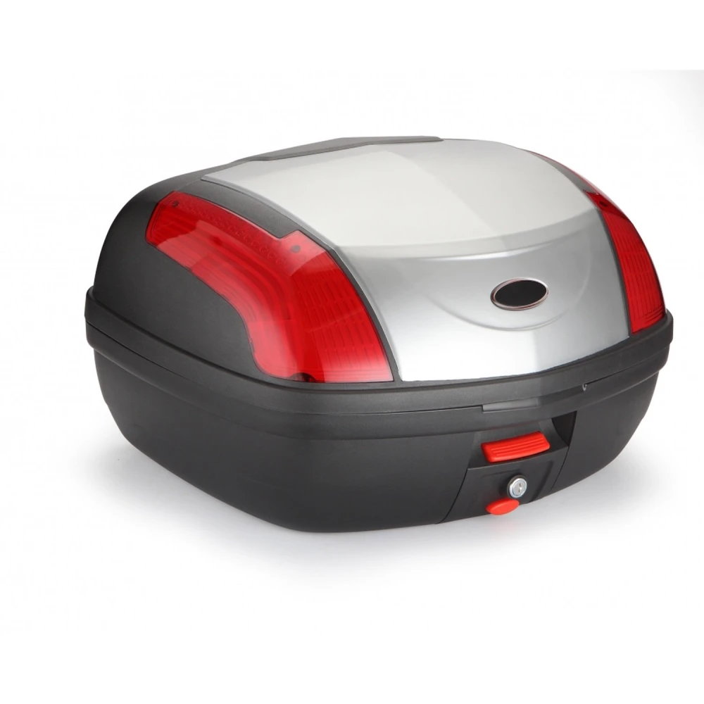 Mootorratta topcase 46 liitrit universaalne hõbedane - XXL kohver lukuga