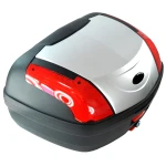 Mootorratta topcase 46 liitrit universaalne hõbedane - XXL kohver lukuga