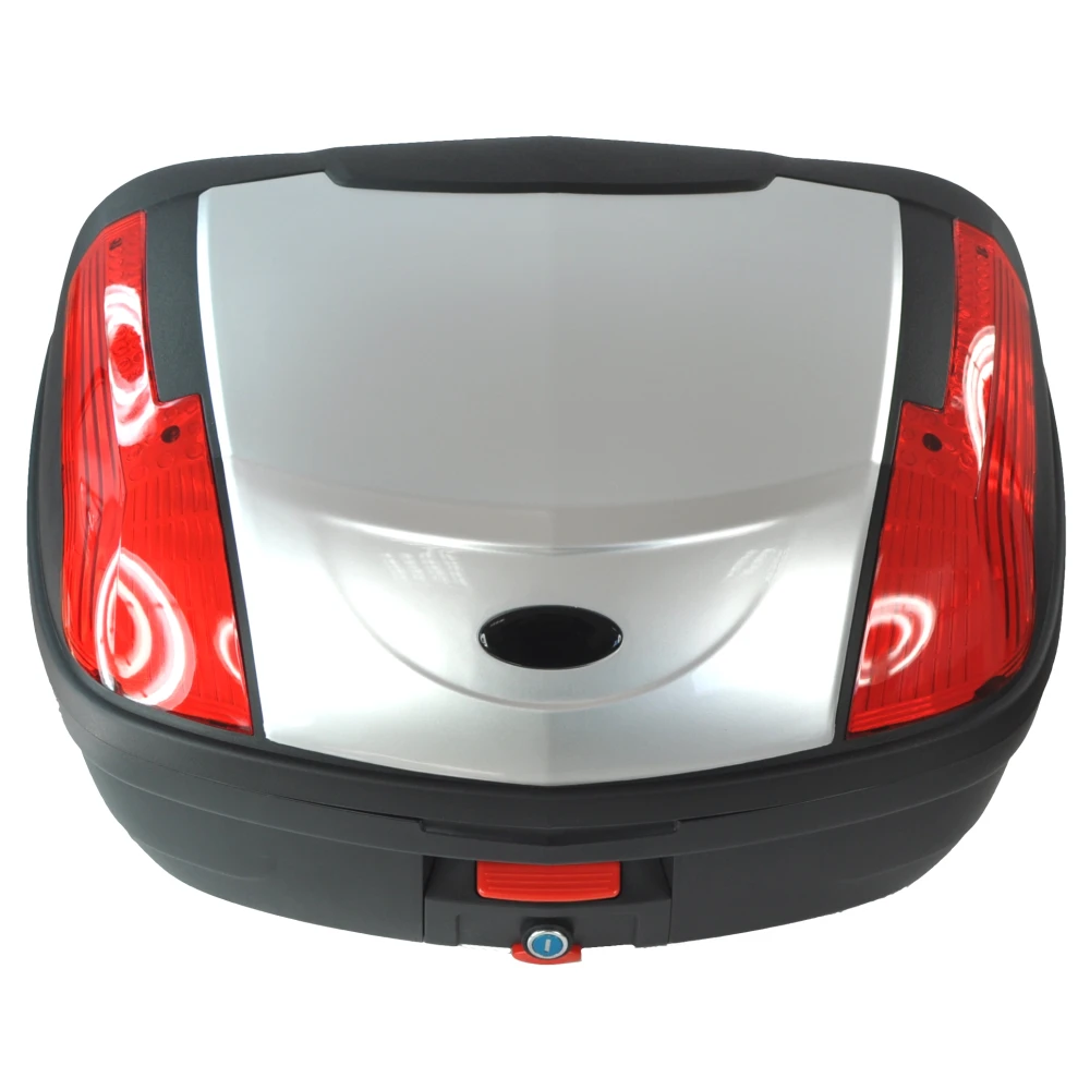 Mootorratta topcase 46 liitrit universaalne hõbedane - XXL kohver lukuga