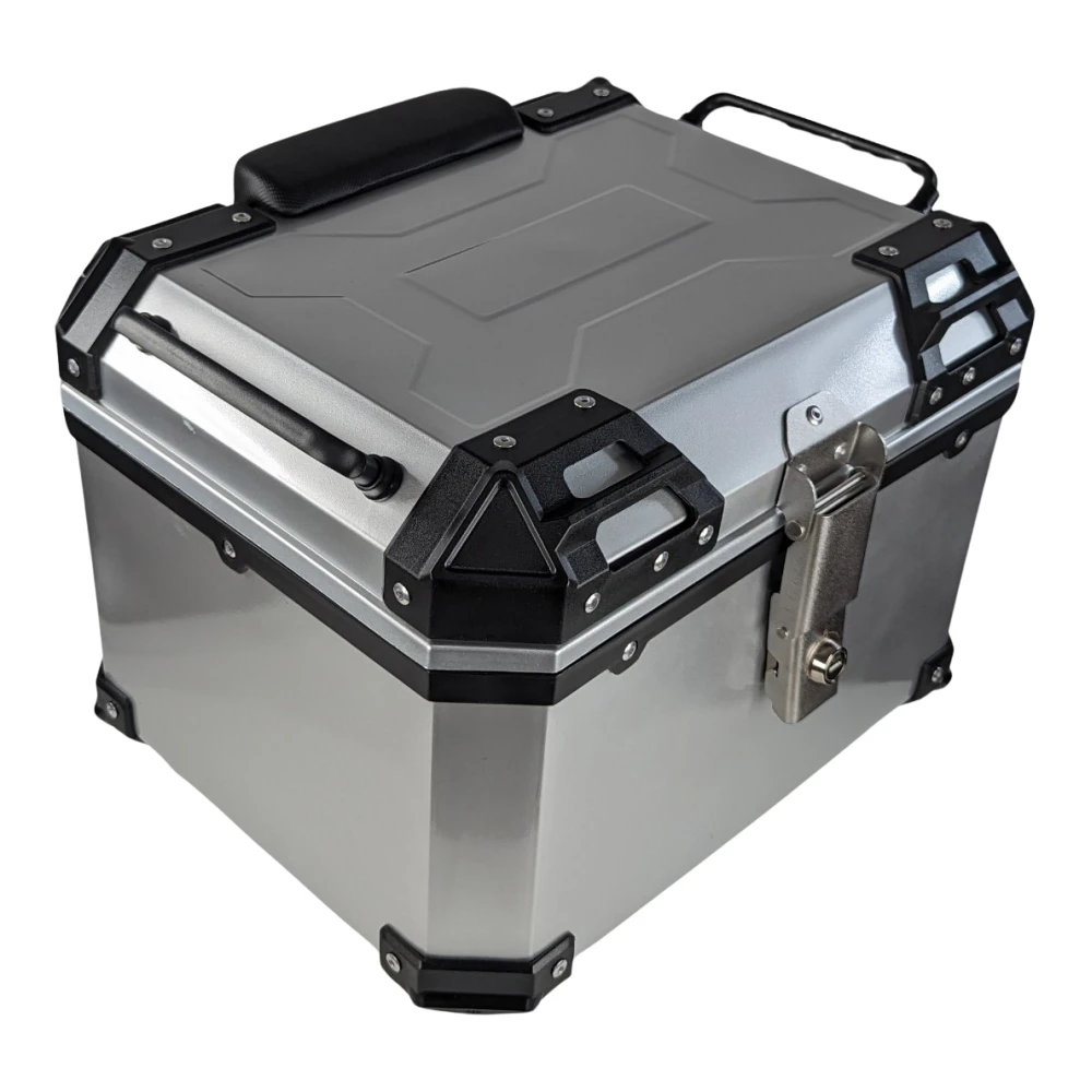 Universaalne mootorratta topcase 45L hõbedane - kandekast 1 kiivrile