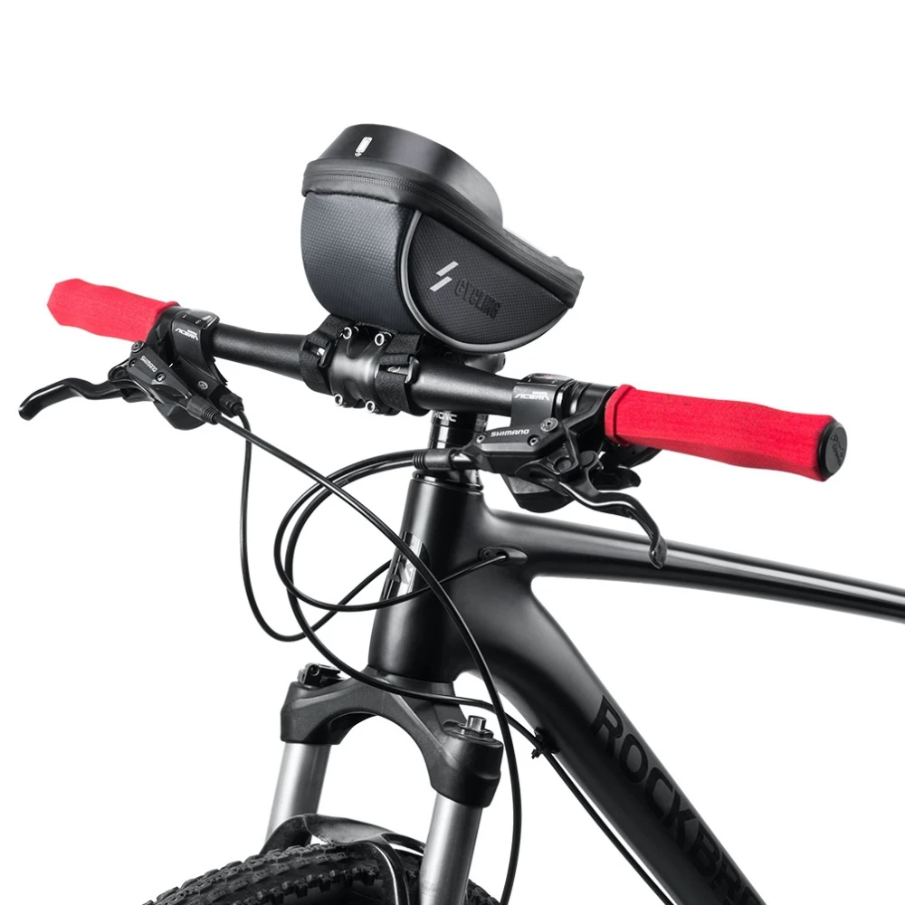 Jalgratta telefonihoidja kott puutetundliku ekraani ja päikesesirmiga 0.5L