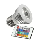 RGB LED pirn E27 3W kaugjuhtimispuldiga