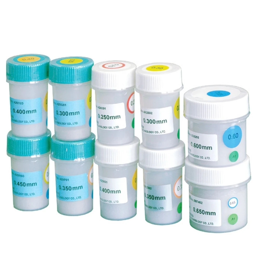 Pliivabad tinapallid 0,45mm 25 000 tk elektroonika jootmiseks