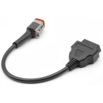 Cable adaptador Harley Davidson OBD1 6 pines a OBDII 16 pines en uso