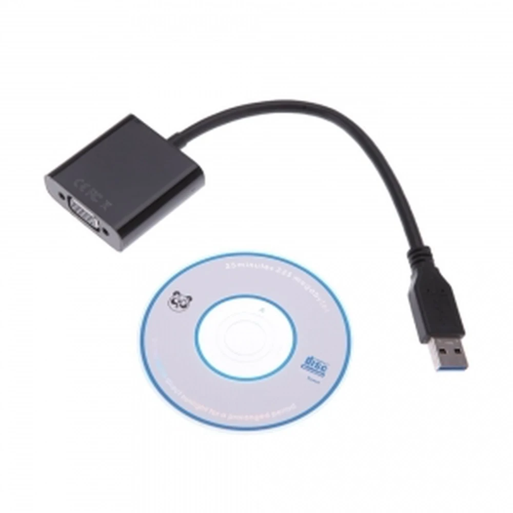 USB 3.0–VGA adapterkaabel monitorile 1080p - satkit