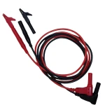 Set de cables con pinzas cocodrilo y conectores banana 4mm rojo y negro