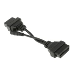 Cable adaptador negro para diagnóstico OBD1 a OBD2 en coches Mitsubishi Hyundai