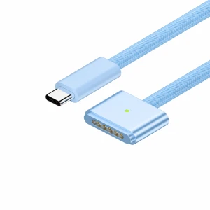 USB-C – MagSafe 3 140W kaabel MacBook Pro ja Air jaoks – 2 m punutud, Taevassinine