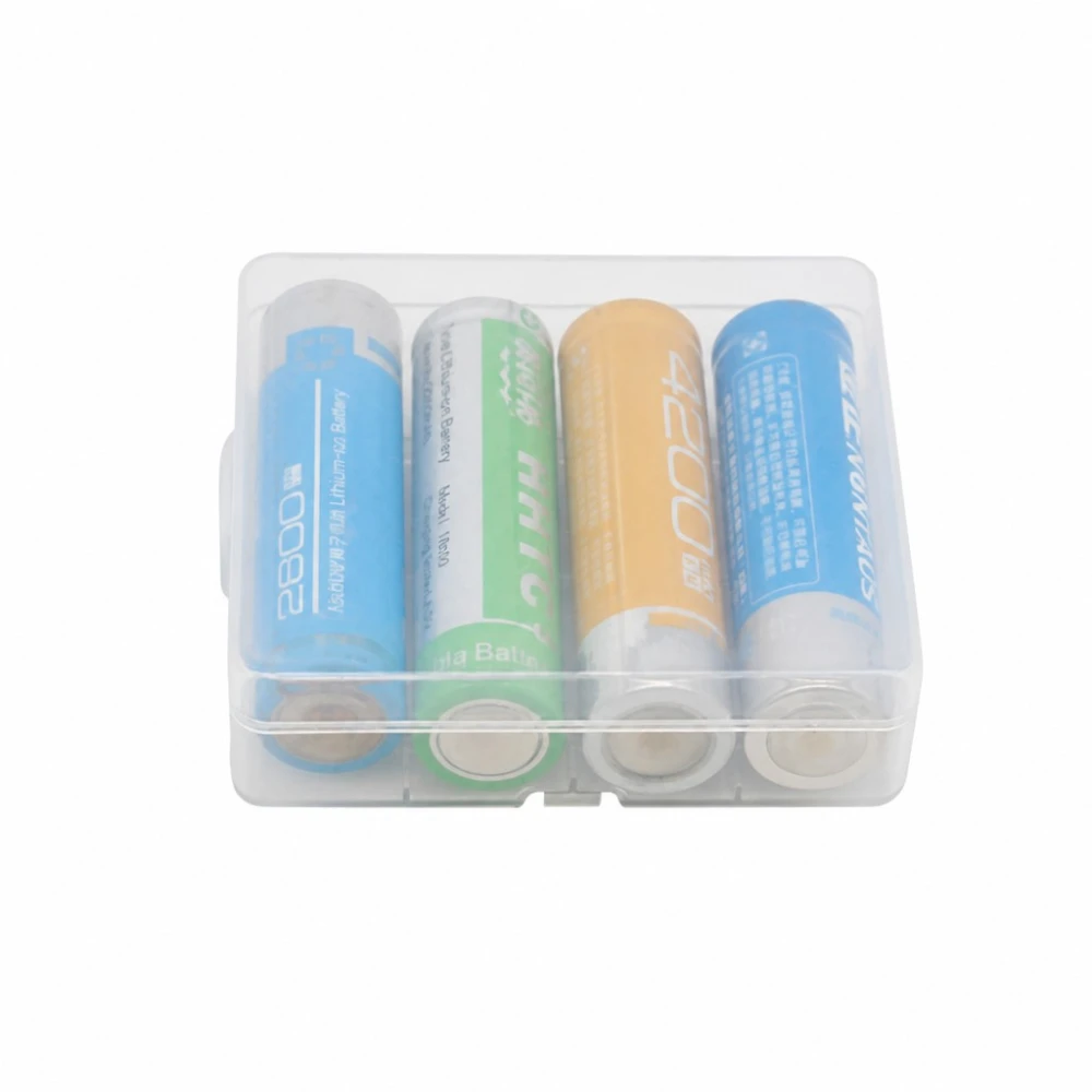 Akuhoidiku Karp 4× 18650 Läbipaistev Plastik Hoiustamine Kaitse