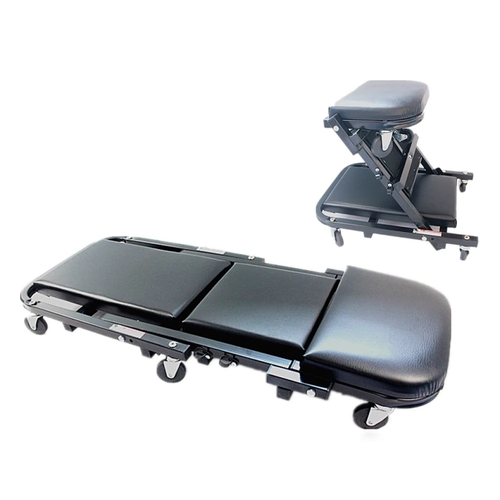 Mehaaniku lamamislaud kokkupandav polsterdatud tool ratastega