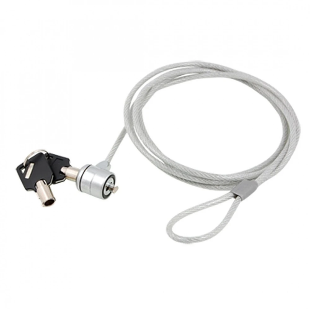 Kensingtoni lukk võtmega sülearvutile ja LCD-ekraanile