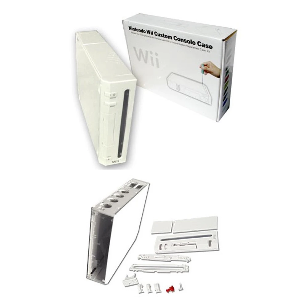 Nintendo Wii valge täiskorpus nuppude ja kruvidega parandamiseks