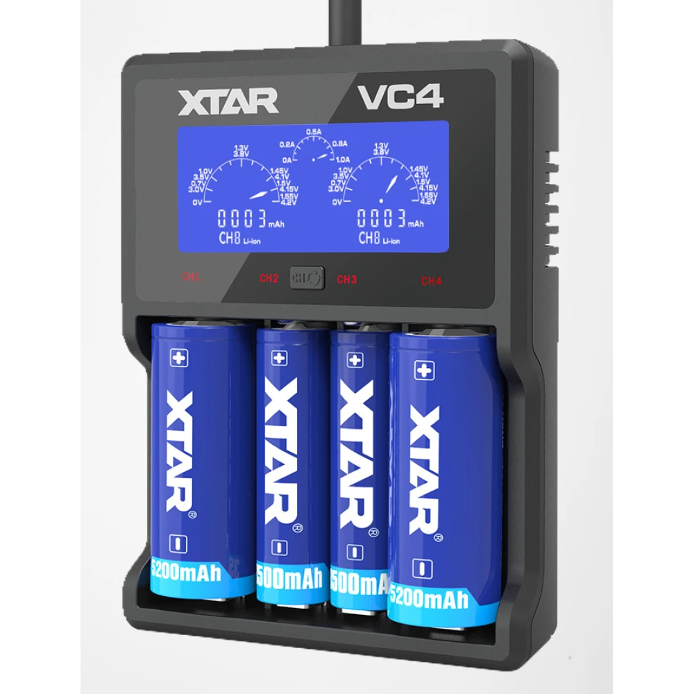 Embalaje del cargador XTAR MCVCVP124 VC4 con accesorios