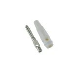 Detalle del conector banana 4mm blanco BP4526 para electrónica
