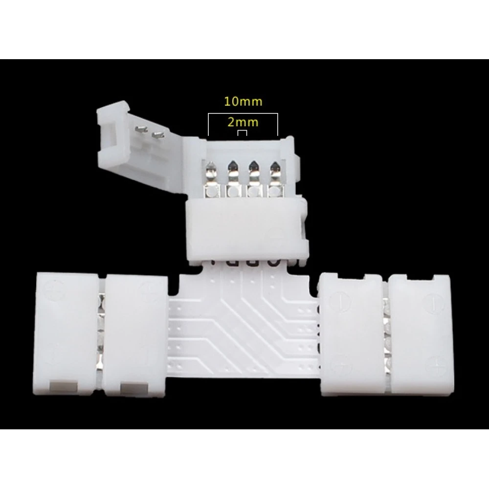 LED T-kujuline 4-pin 10mm 5050 RGB ühendus YourLed