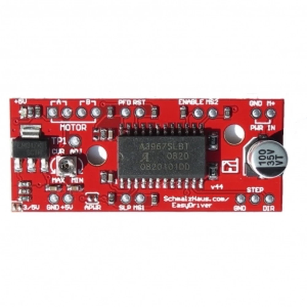 Easydriver V4.4 A3967 samm-mootori kontroller Arduino jaoks