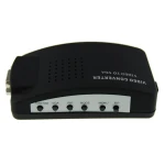 Convertidor señal Video/S-Video a VGA con controles de ajuste de imagen