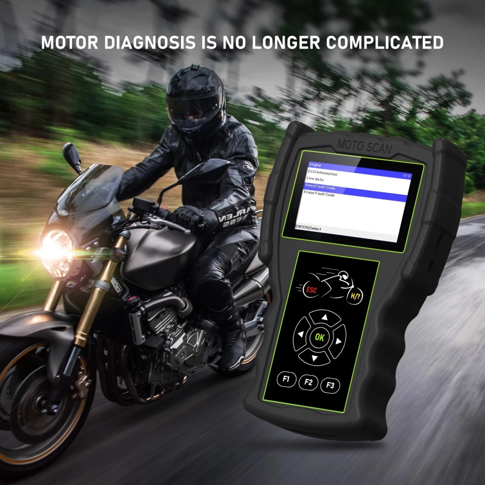 JDiag M100 Pro mootorratta OBD diagnostikaskanner KTM, Honda, Yamaha, Kawasaki, BMW jaoks