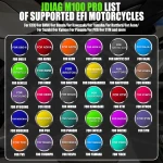 JDiag M100 Pro mootorratta OBD diagnostikaskanner KTM, Honda, Yamaha, Kawasaki, BMW jaoks