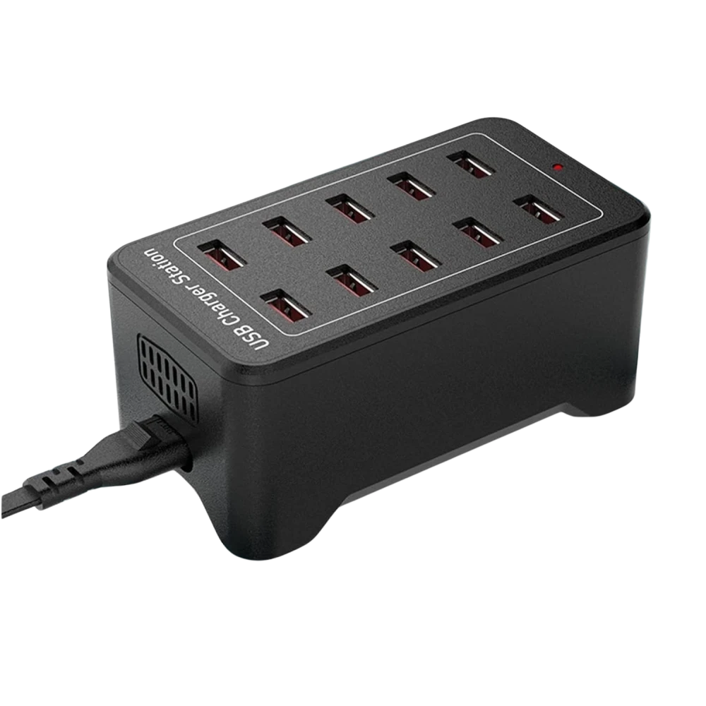 10-pordiline USB laadimisjaam IQ Charge'iga - 50W 12A, 2.4A pordi kohta