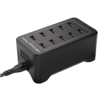10-pordiline USB laadimisjaam IQ Charge'iga - 50W 12A, 2.4A pordi kohta