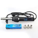 Vista frontal de la estación de soldadura portátil Mlink H0 con pantalla LED