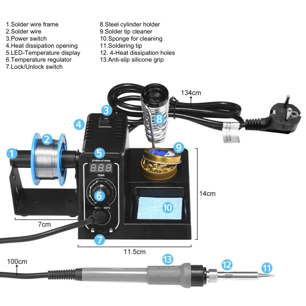 Mlink S1 digitaalne jootmisjaam 60W LED-ekraaniga