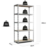 Montaje rápido de estantería metálica 180x90x40 cm sin tornillos