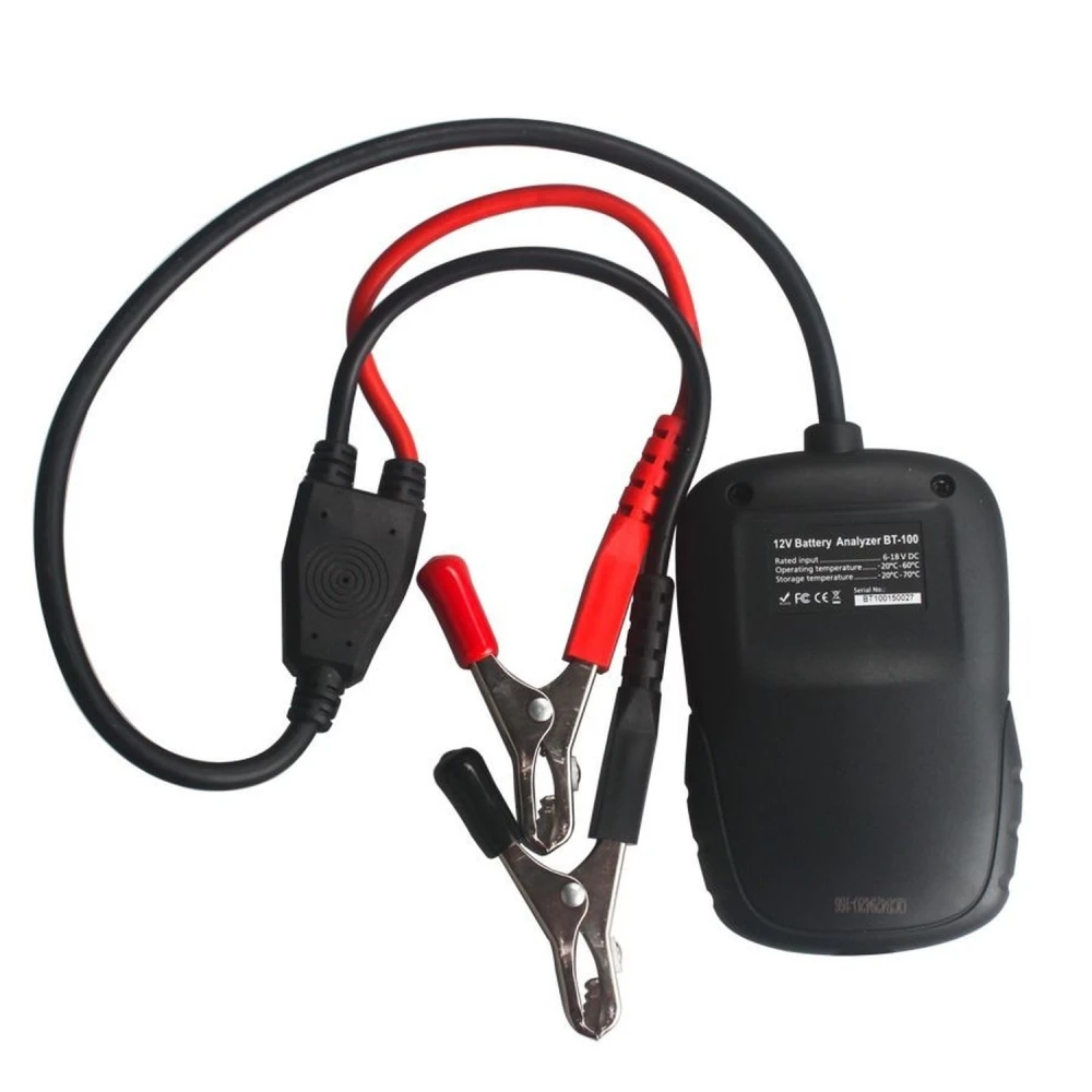 Foxwell BT100 probador de batería 12V con cables conectados