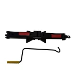 Gato de tijera manual compacto y resistente para elevación de vehículos