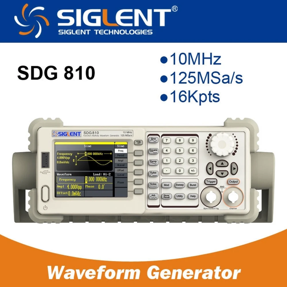 Siglent SDG810 10MHz funktsioonigeneraator elektroonikarakendusteks