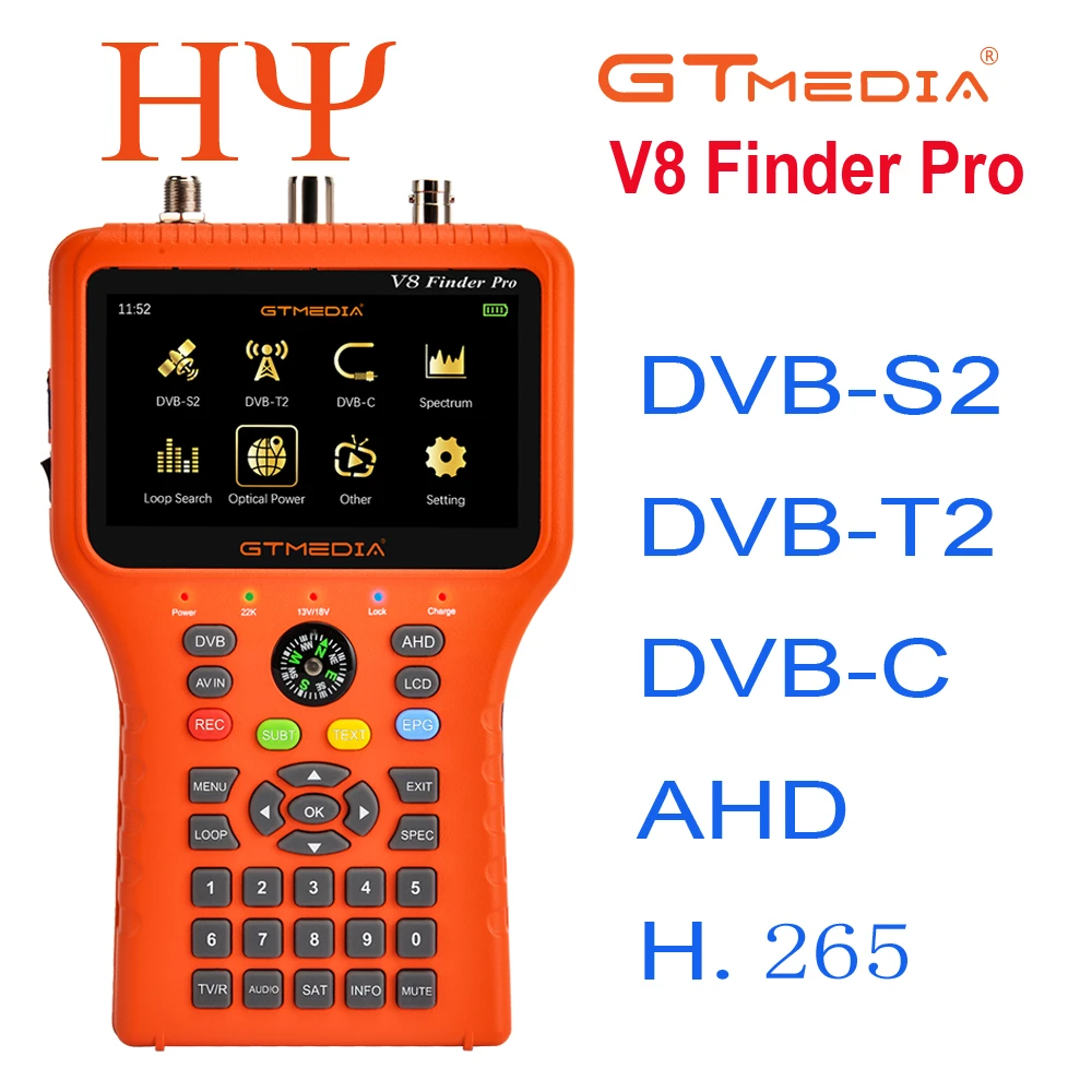 GTmedia V8 Finder Pro: satelliidimõõtja ja -otsija DVB-S2 DVB-T2 DVB-C